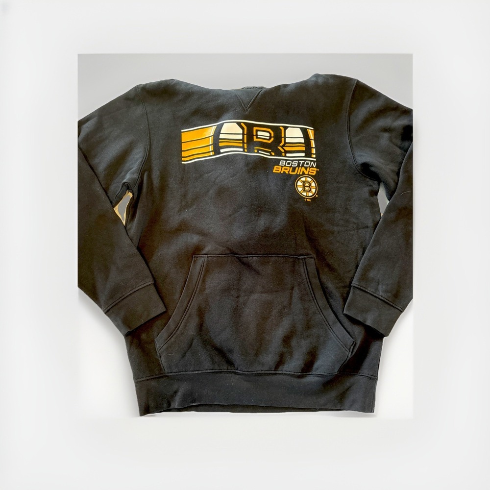 NHL Apparel Boston Bruins Classic Fleece Hooded Sweatshirt Men's Large New